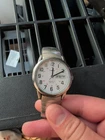 Vintage Timex Mens Watch Indigo Dial with Flex Band New Battery Runs Great