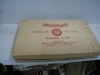 Vintage Marshall's Transparent Photo Oil Colors Hobby Collectible Prop No 2 1947