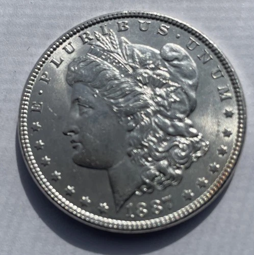 Early - 1887 Morgan Silver Dollar - 90% US Coin BU or better Blast white!!