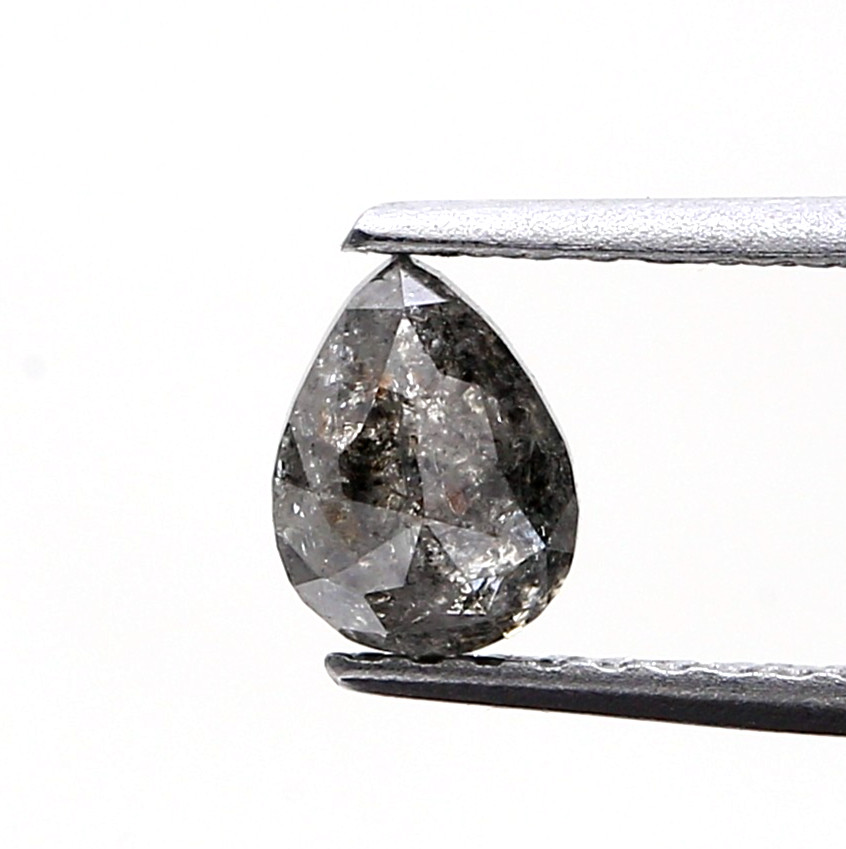 Forma Pera Sal Y Pimienta Color 0.50cts Rosa Corte Diamante Natural Suelto