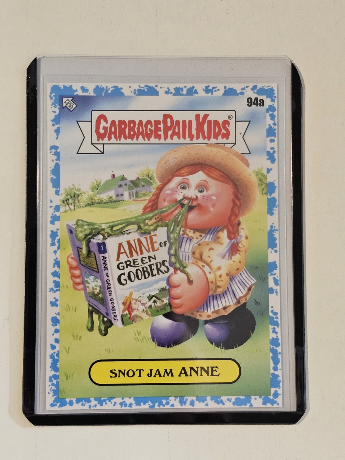 2022 Garbage Pail Kids Book Worms Sleep Drool Blue #'d /99 Snot Jam Anne 94a