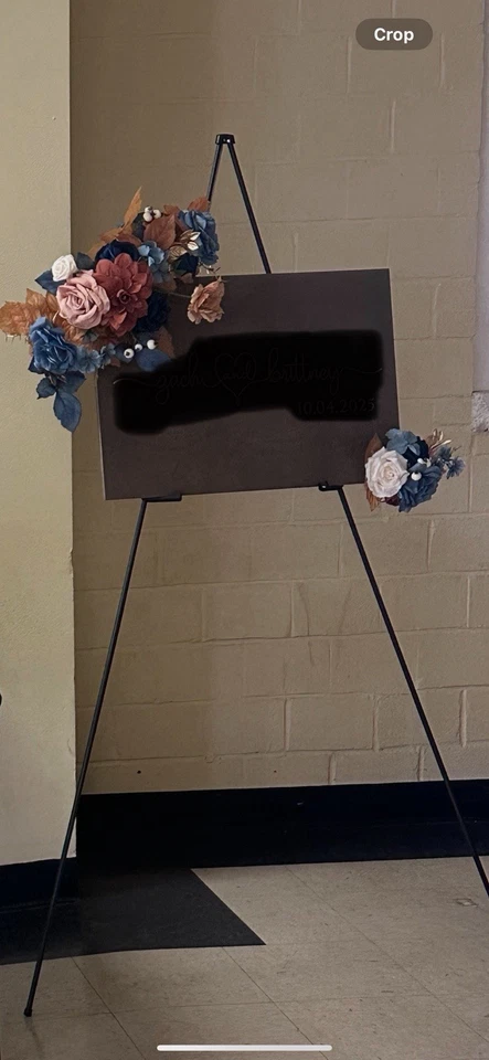 Libro de Visitas Flores Naranja Terracota y Azul Marino Floral Foto 2 de 2