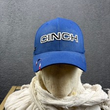 Cinch Mens Blue Flexfit Baseball Cap Hat L-XL...