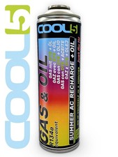 COOL5 R12/R134a Equivalent Gas & Oil Premium Aircon Top-Up (500ml) - AC Refill