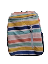 Sun Squad Striped Backpack Cooler Insulated Liner 20 Can Capacity
