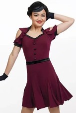 Dance Costume M Adult Red Weissman 10215 Jazz Tap 40's Dress New in Bag