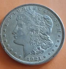 1921 P Morgan Silver Dollar Looks Like AU Good Curl Above Ear Silver Price Soars