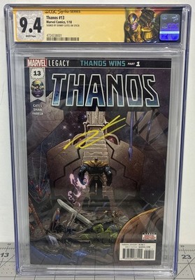 Thanos #13 CGC SS 9.4 NM 1st Print Donny Cates Sig, 1st Cosmic GR, Stamp & Label
