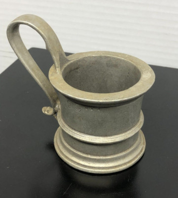 Vintage RWP WILTON Pewter Cup Holder With Loop Handle Made USA