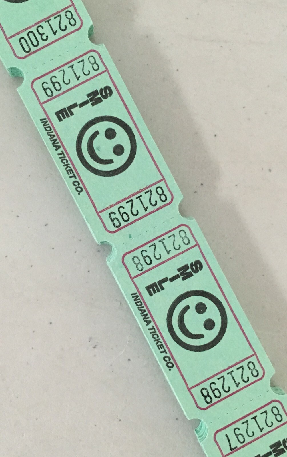 Smile Face Tickets Roll of 2000 Single Stub Smile Emoji Raffle Fun Fair ...