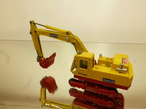 SHINSEI KATO HD850G HYDRAULIC EXCAVATOR - YELLOW + RED 1:65 - GOOD CONDITION - Imagen 6 de 8