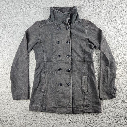 Eddie Bauer Peacoat Jacke Damen Größe S grau zweireihig hochgeschlossen