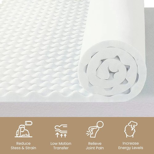 Convoluted Foam Mattress Topper Egg Shell Design for Back Pain Twin1 inch NEW - Picture 5 of 11