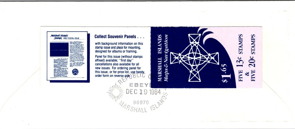 Marshall Islands FDC 1984 - 10x 20c Stamps - Marshall Islands Booklet - F29909 - Image 2 of 2