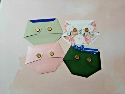 KARDS BY KAYLEE Baby Shower Diaper Gift Card Holder - Shower Game Prizes - Floral-Green-Pink
