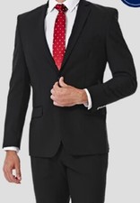 J.M. Haggar Men's Black Premium Stretch Suit Jacket 40R NEW dr80