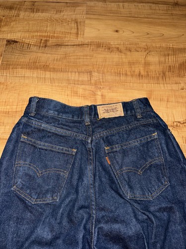 VTG 70’s Levi’s 25035 0214 Orange Tab Jeans Size 12 Talon 42 Zipper Dark! USA - Picture 10 of 16