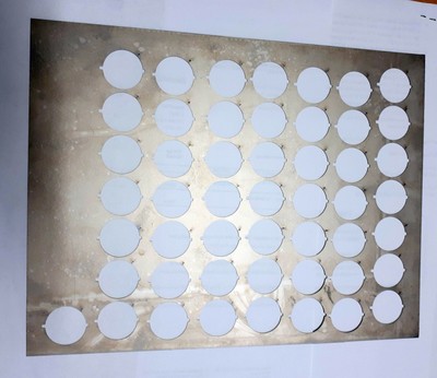 1 x Titanium perforated Plate / Titan Gr. 5 ELI Platte  0,3 x 200 x 265 mm*