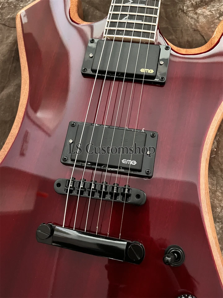 Guitarra Eléctrica Nomad Personalizada Wylde Cocobolo Cuerpo Sólido Incrustación Especial Envío Rápido Foto 4 de 4