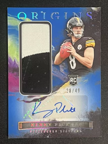 2022 Panini Origins Kenny Pickett RPA Blue /49 RC Auto Jersey Steelers Relic RC