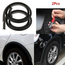 Almohadilla de goma negra para guardabarros de coche rueda cejas moldura borde protector tira 2 piezas