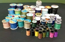 58 Vintage Sewing Spools Partial To Whole Threads Multi Colors Variety Of Brands