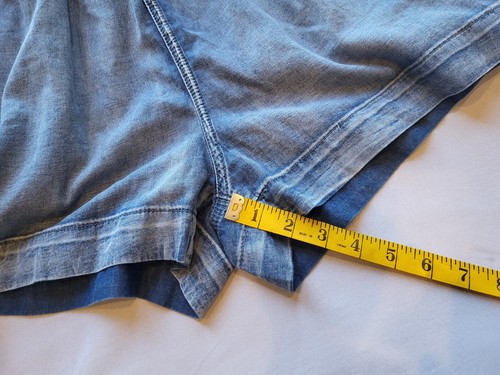 Up To The Challenge - V-neck Denim Short Romper - Sz LG - Picture 9 of 17