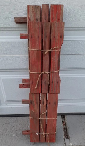 Vintage Radio Flyer Wood Town & Country Wagon Panels Rails - Picture 3 of 4