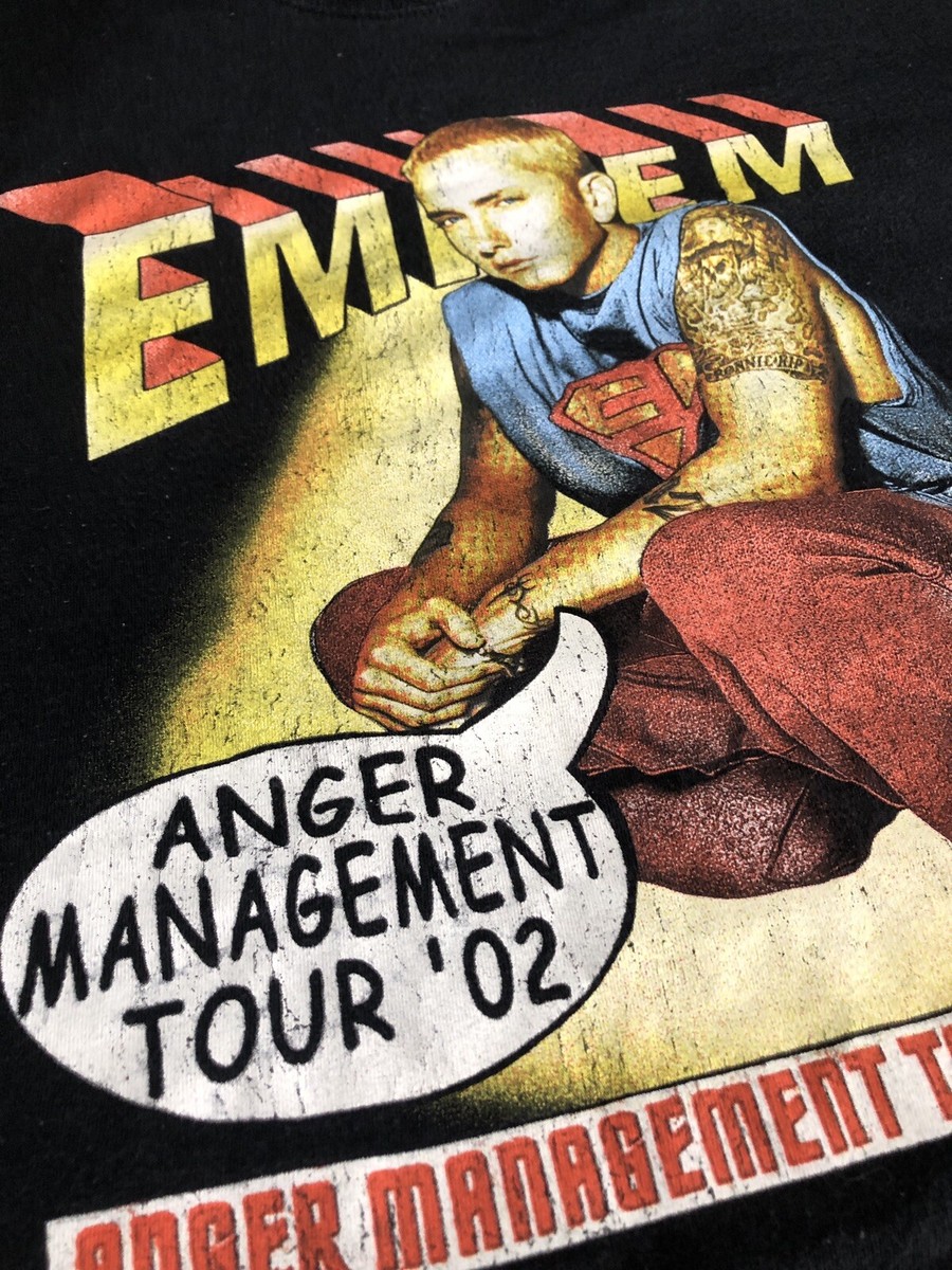 Vintage Eminem T Shirt Mens XL Anger Management Tour 2002
