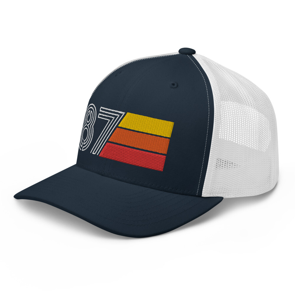 87 1987 Vintage Retro Embroidered Trucker Hat Cap, 37th  display picture 1