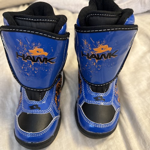 Tony Hawk Toddler Boys Winter Snow Boots Blue Thermolite Waterproof Leather Sz 7 - Picture 2 of 5