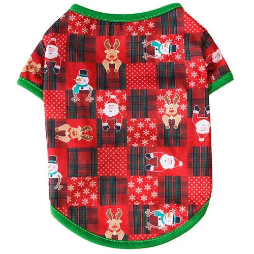 Pet Christmas Clothes Puppy Dog Jumper Small Dog Chihuahua Cat T-shirt Apparels - Picture 17 of 37