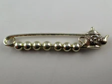 Sterling Silver TEAPOT Charm Pin HOLDER Tea Party Gift HANGER Tea Lover VINTAGE