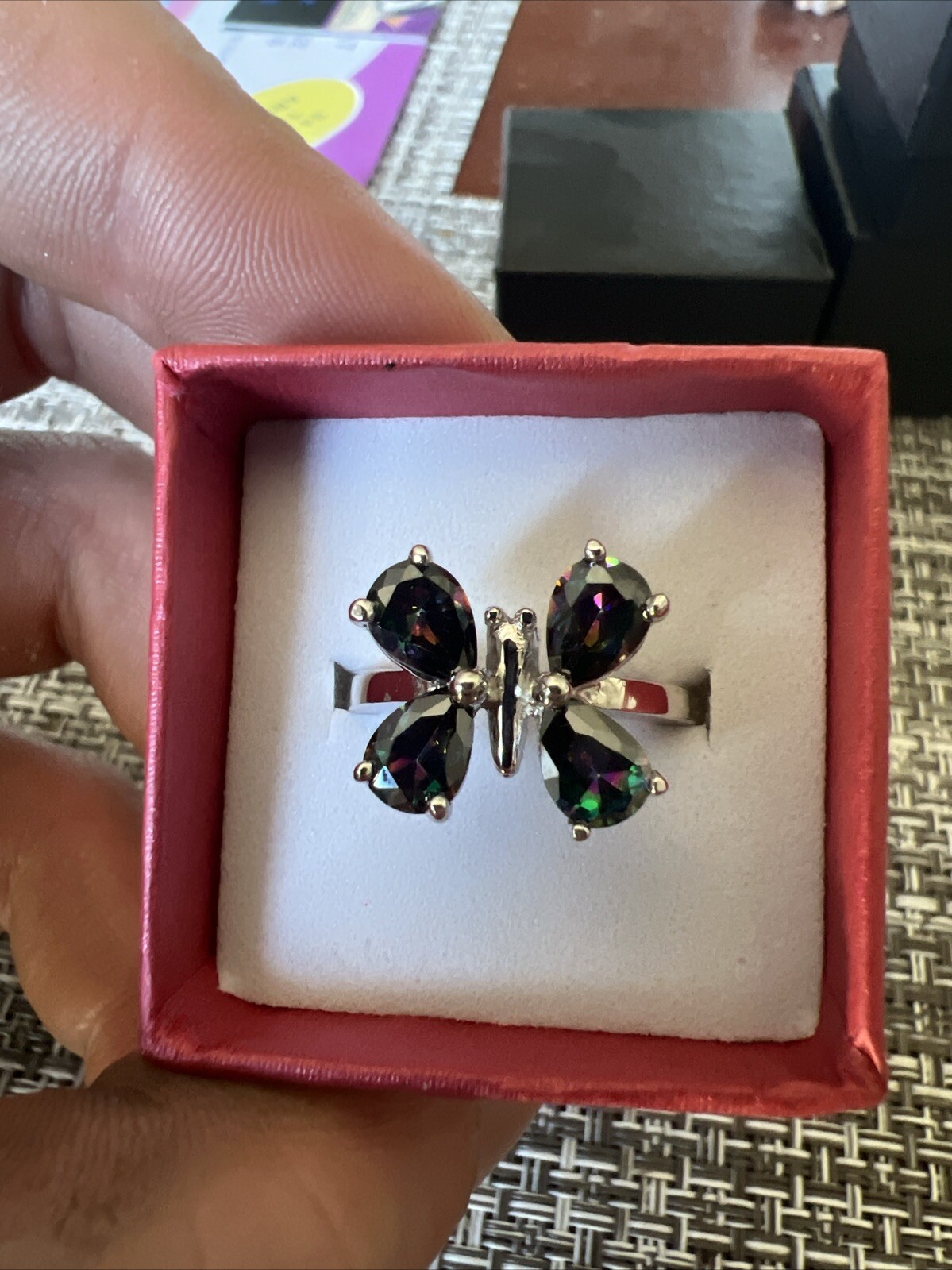 amethyst butterfly ring Silver - image 1