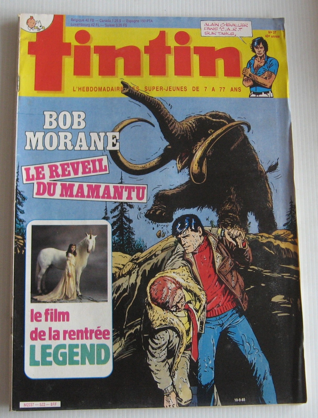Tintin Journal No. 37 Bob Morane the Awakening of Mamantu 1983 Good Condition
