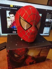 Handmade 1:1 Spiderman Tobey Maguire Hood Mask 3D Headwear Adult Wearable Red/BL