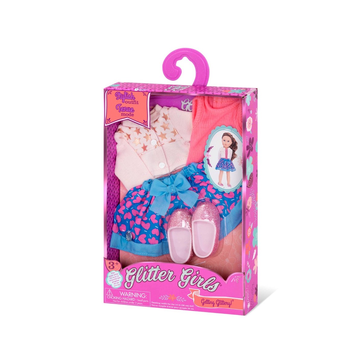 Glitter Girls Getting Glittery Cardigan Skirt Doll - Main Image