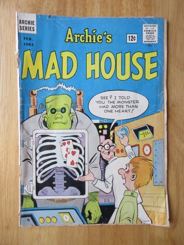 Lot of *5* 1962-64 ARCHIE'S MAD HOUSE: #23, 29, 34 +2 Bonus Issues (Missing Pgs) - Picture 6 of 12