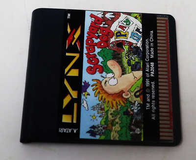 VINTAGE 1991 90s ATARI LYNX SCRAPYARD DOG VIDEO GAME CARD 