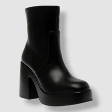 Wild Pair Women's Black Stellaa Platform Booties Shoe Size 11M