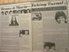 Donny and Marie Osmond, Two Page Vintage Clipping, Osmonds Brothers