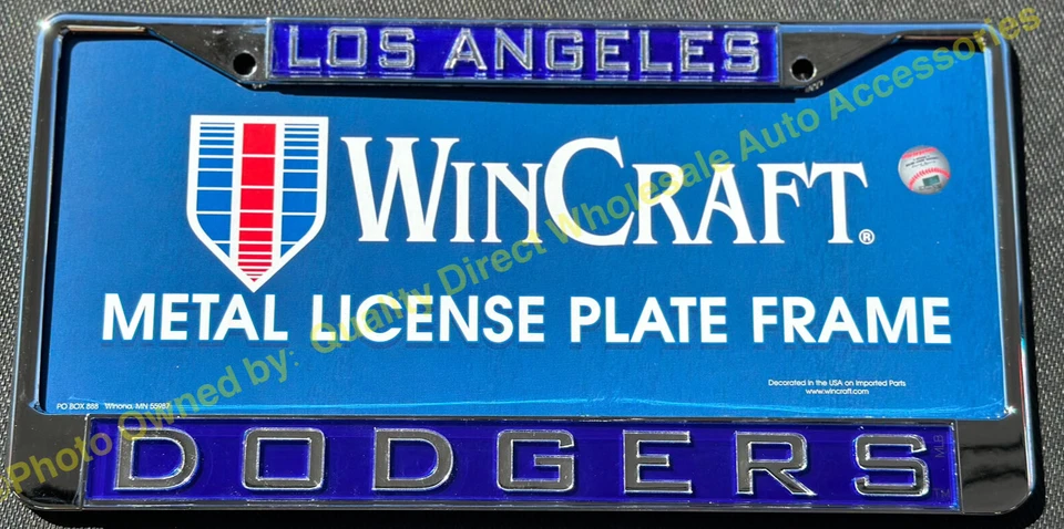 ⭐️⭐️⭐️⭐️⭐️ DODGERS BASEBALL MLB Los Angeles marco de matrícula de metal Foto 2 de 2