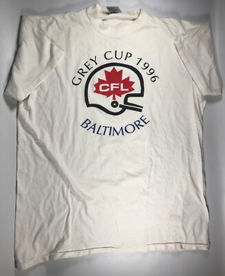 Vintage Baltimore Stallions CFL 1996 Grey Cup Error T-Shirt 2XL