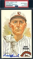 Edd Roush PSA DNA Coa Signed Perez Steele Set Break Autographed
