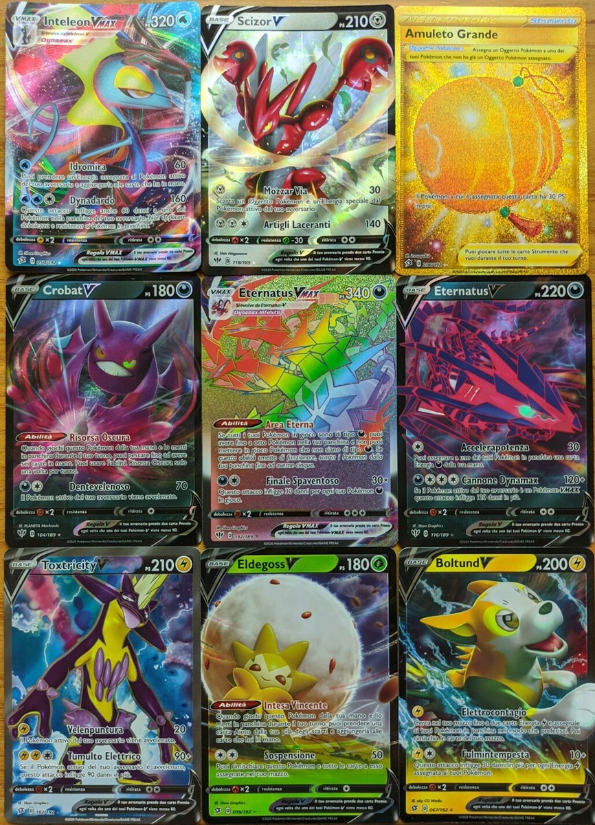 Mystery Box-Lotti 100 carte Pokemon + V/V max/V as - Collezionismo In