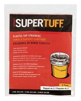 Trimaco 11523 SuperTuff Elastic Top  5 Gallon Bucket Mesh Paint Strainer 2 pack