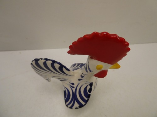 POTTERY STATUE PORTUGAL ROOSTER CHICKEN FIGURINE - Picture 3 of 5