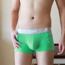 ZONBAILON Men's Underwear Solid Color Fashion Pocket Youth Boxer Comfort Cotton