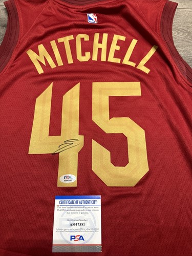 Donovan Mitchell Cleveland Cavaliers Autograph Signed Jersey! Psa Certed - Picture 2 of 3