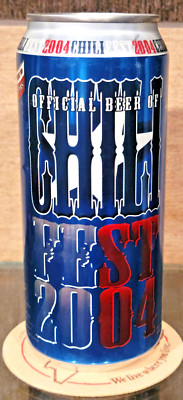 2004 CHILI FEST 16 OUNCE BOTTOM OPEN ALUMINUM TX MILLER  LITE  BEER CAN EMPTY